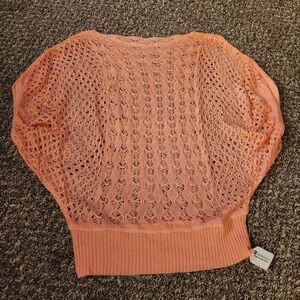 Howards Knit Crochet Cocoon Sweater Coral One Size